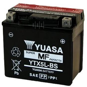 YUASA YTX5L-BS, 12V,  4Ah (YTX5L-BS)