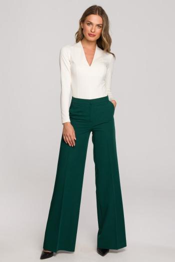 Zelené široké kalhoty S311