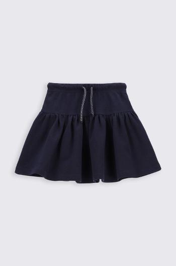 Dětská bavlněná sukně Coccodrillo tmavomodrá barva, mini