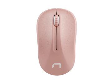 NATEC bezdrátová optická myš TOUCAN 1600 DPI, pink, NMY-1652