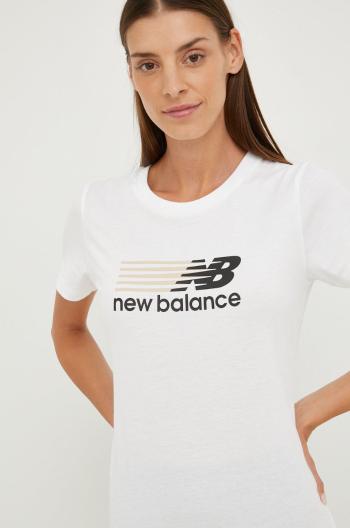 Tričko New Balance bílá barva