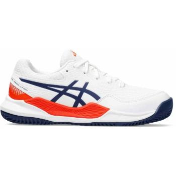 ASICS GEL-RESOLUTION 9 GS CLAY Dětská indoorová obuv, bílá, velikost 38