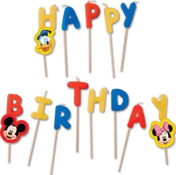 Svíčky Happy Birthday - Mickey Mouse