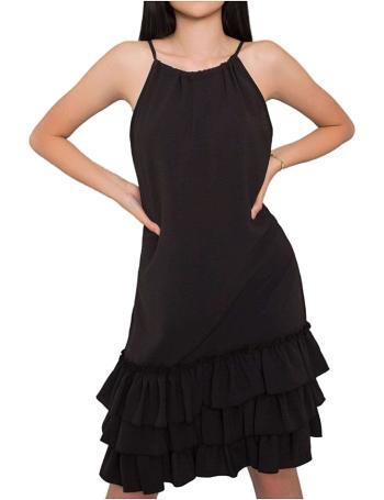 černé dámské šaty s volánky vel. S/M