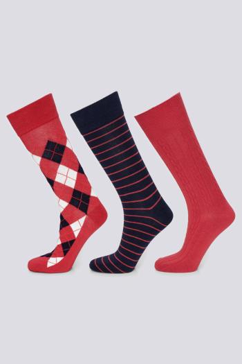 PONOŽKY GANT D1. ARGYLE SOCKS 3-PACK růžová 40/42