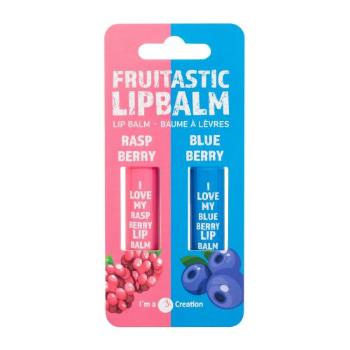 2K Fruitastic dárková kazeta balzám na rty 4,2 g Raspberry  + balzám na rty 4,2 g Blueberry pro ženy