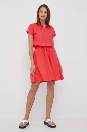 Šaty Emporio Armani červená barva, mini