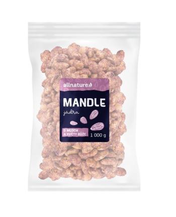 Allnature Mandle jádra s medem a květy růže 1000 g