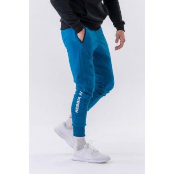 Pánské tepláky Slim Re-gain Blue M - NEBBIA