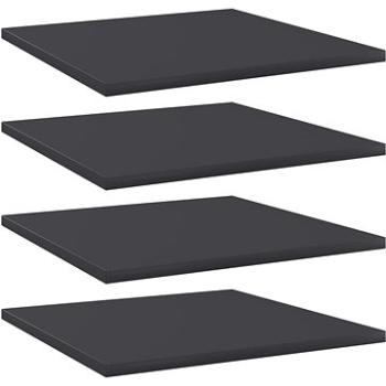 Přídavné police 4 ks šedé 40 x 40 x 1,5 cm dřevotříska 805174 (484,71)