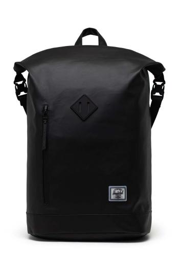 Batoh Herschel Roll Top Backpack černá barva, velký, hladký