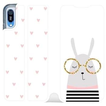 Flipové pouzdro na mobil Huawei Y6 2019 - MH02S Králíček s brýlemi a růžová srdíčka (5903226885596)