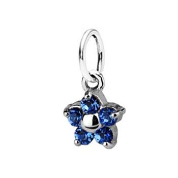 Šperky4U Dětský přívěšek kytička, Crystals from SWAROVSKI® Light Sapphire - CS3500-LSF