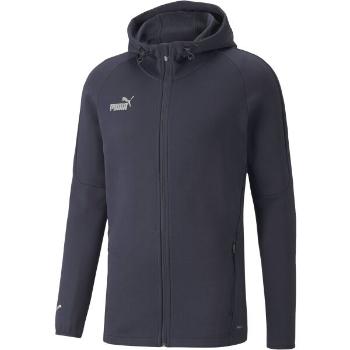 Puma TEAMFINAL CASUALS FULL-ZIP HOODIE Pánská mikina, tmavě modrá, velikost