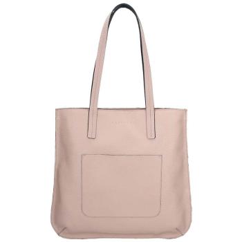 Dámská kožená kabelka Facebag Greta - světle růžová