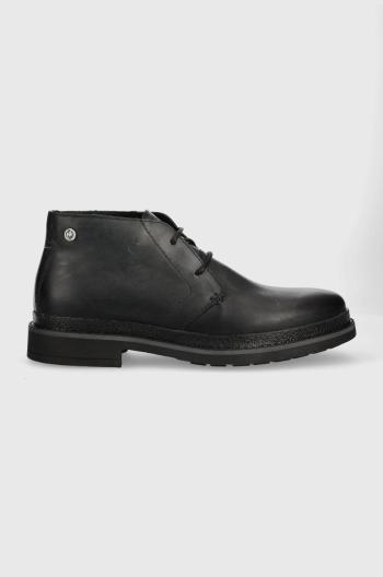 Kožené boty U.S. Polo Assn. Yann pánské, černá barva