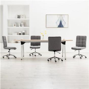 Jídelní židle 4 ks světle šedé textil (279579)