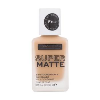 Revolution Relove Super Matte 2 in 1 Foundation & Concealer 24 ml make-up pro ženy F11.2 na všechny typy pleti