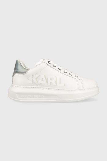 Kožené sneakers boty Karl Lagerfeld Kapri bílá barva