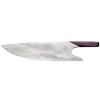 Kuchařský nůž THE KNIFE GRENADILL DAMASCUS 26 cm, hnědá, Güde