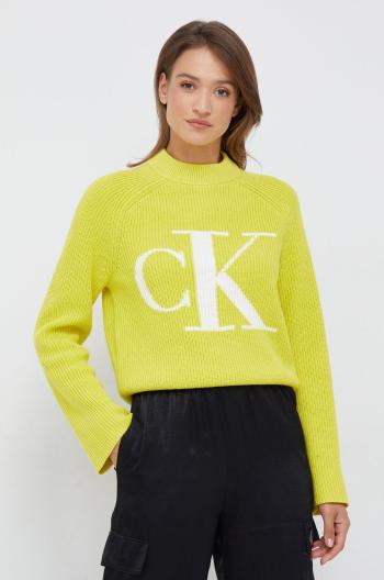 Svetr Calvin Klein Jeans dámský, žlutá barva,