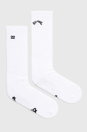 Ponožky Billabong 2-pack pánské, bílá barva