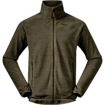 Bergans HAREID FLEECE Pánská fleece mikina, khaki, velikost