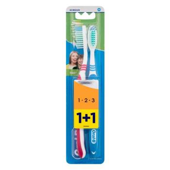 Oral-B 1-2-3 Fresh Medium klasický zubní kartáček zubní kartáček 2 ks unisex