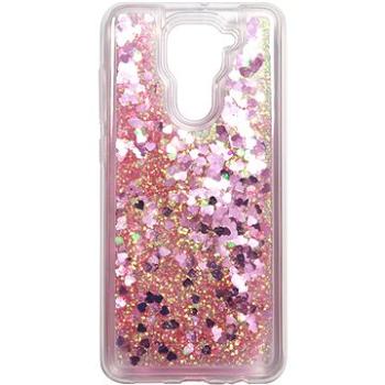 iWill Glitter Liquid Heart Case pro Xiaomi Redmi Note 9 Pink (DIP123_25)