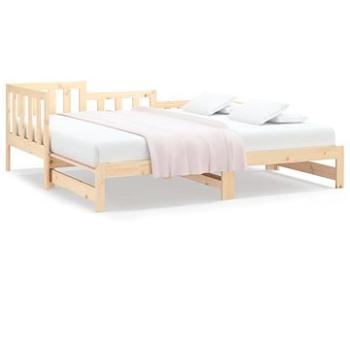 Výsuvná postel 2× (90 × 200) cm masivní borovice, 820741 (820741)