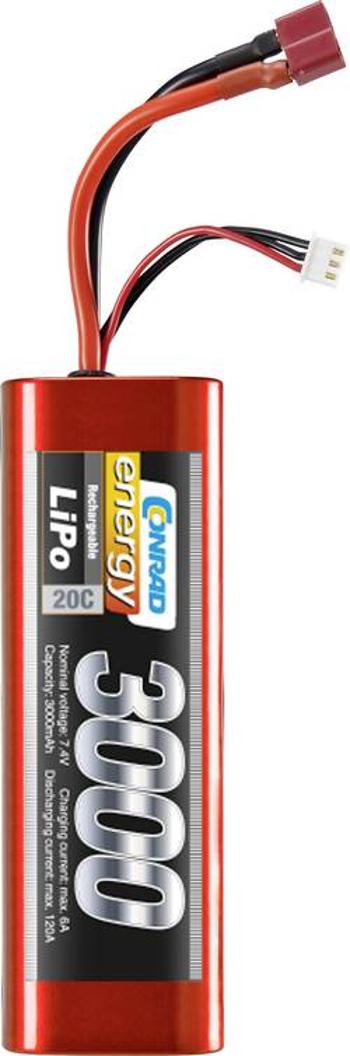 Akupack Li-Pol (modelářství) Conrad energy 1414149, 7.4 V, 3000 mAh