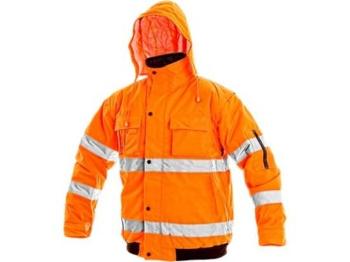 Pánská reflexní bunda LEEDS, zimní, oranžová, vel. L