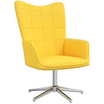Relaxační židle hořčicově žlutá textil, 327992 (327992)