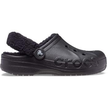 Crocs BAYA LINED FUZZ STRAP CLOG Unisex pantofle, černá, velikost 37/38