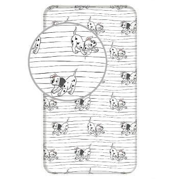 Jerry Fabrics Dětské bavlněné prostěradlo 101 Dalmatians Lucky stripe, 90 x 200 cm