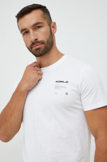 Bavlněné tričko 4F bílá barva, s potiskem