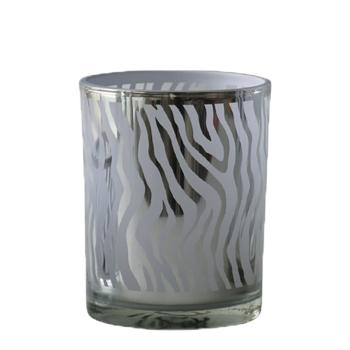 Stříbrný svícen Zebras s motivem zebry - 10*10*12,5cm XMWLZAM