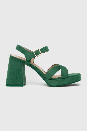 Sandály Answear Lab zelená barva