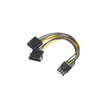 AKASA Adaptér 4 pin Molex na 6+2pin PCIe, 15 cm