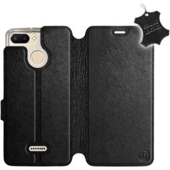 Flip pouzdro na mobil Xiaomi Redmi 6 - Černé - kožené - Black Leather (5903226495788)