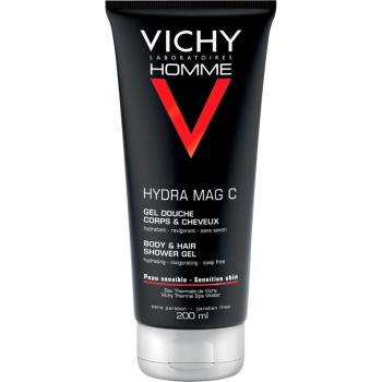 Vichy Homme Hydra-Mag C sprchový gel na tělo a vlasy 200 ml