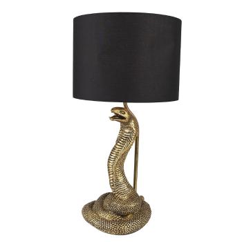 Černo-zlatá stolní lampa Snake gold - Ø26*48 cm E27/max 1*60W 6LMC0061