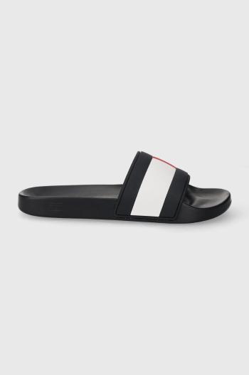 Pantofle Tommy Hilfiger RUBBER TH FLAG POOL SLIDE pánské, tmavomodrá barva, FM0FM04236