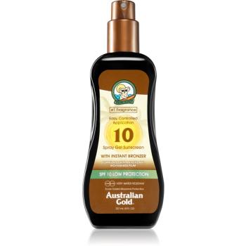 Australian Gold Spray Gel Sunscreen With Instant Bronzer ochranný sprej na opalování s bronzerem SPF 10 237 ml