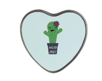 Plechová krabička srdce Kaktus
