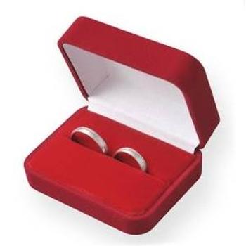 Šperky4U Semišová dárková krabička na snubní prsteny - KR0004-RD