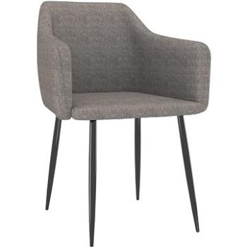 Jídelní židle 2 ks světle šedé textil (323114)