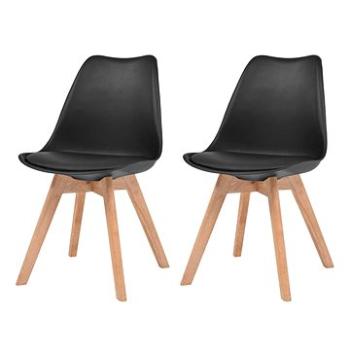 Jídelní židle 2 ks černé umělá kůže (244787)