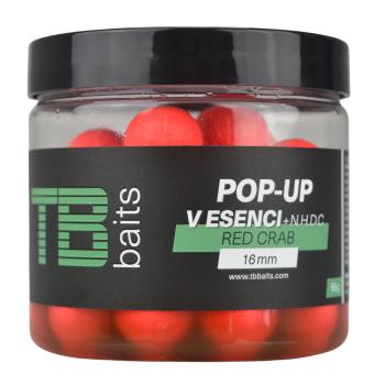 Tb baits plovoucí boilie pop-up red crab + nhdc 65 g - 16 mm