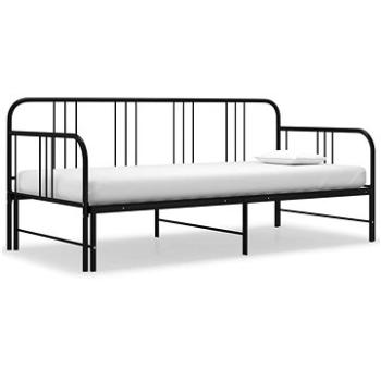 Rám vysouvací postele/pohovky černý kovový 90 × 200 cm, 324752 (324752)